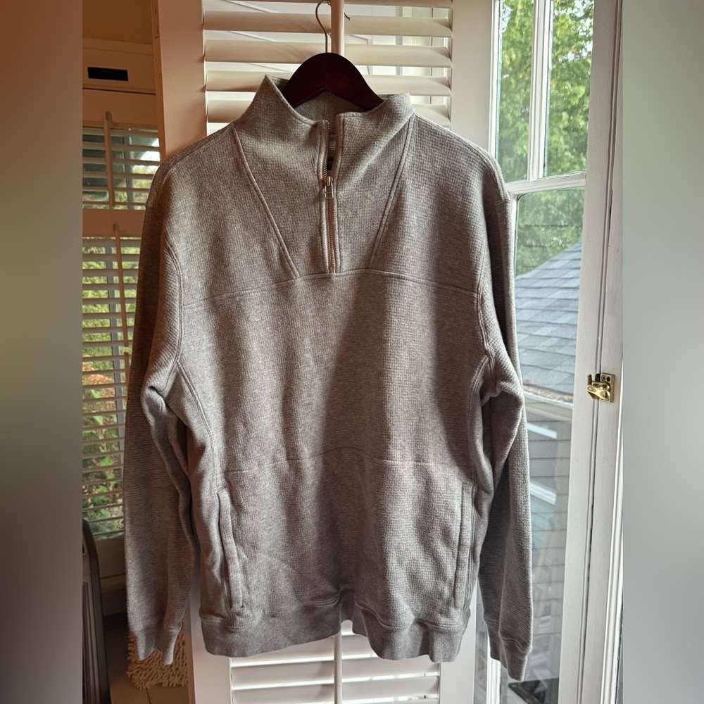 Men's Taylor Stitch Gray Half-Zip Sweater